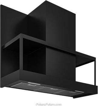 Futuro Futuro Counter Series WL36COUNTERGM - 36 Inch Counter Black Wall Mount Range Hood in Angled View