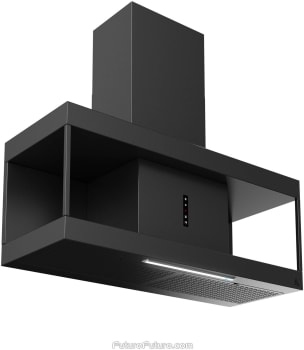 Futuro Futuro Nova Series WL36NOVAGM - 36 Inch Nova Black Wall Mount Range Hood in Angled View