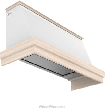 Futuro Futuro Art Tempo Series WL48ARTTEMPO - 48 Inch Art Tempo White Wall Mount Range Hood in Angled View