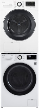 LG LGWADREW8881 - Stacked Washer and Dryer in White