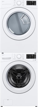 LG LGWADRGW34713 - Stacked Washer and Dryer in White