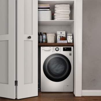 LG WM3555HWA 24 Inch Smart Front Load Washer/Dryer Combo with 2.4 cu.ft ...