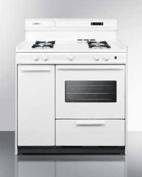 Summit WLM4307KW 36 Inch Freestanding Gas Range with Manual Clean