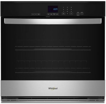 Whirlpool WOES3027LS 27 Inch Electric Single Wall Oven with 4.3 cu. ft.  Capacity, 2 Oven Racks, Delay Bake, Steam Clean, Delay Start, Keep Warm  Function, FIT System, Rapid PreHeat, Control Lock, Steam
