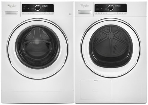 Whirlpool Wpwadrew50904 Side By Side Washer Dryer Set With Front Load Washer And Electric Dryer In White