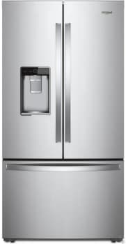 Whirlpool Wrf954cihz 36 Inch Counter Depth French Door Refrigerator With 24 Cu Ft Capacity Freezeshield Triple Tier Freezer Platter Pocket Pizza Pocket Ice And Water Dispenser Led Lighting Infinity Shelf Sabbath Mode And
