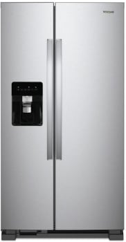 Whirlpool Wrs315sdhz 36 Inch Side By Side Refrigerator With Led Interior Lighting Frameless Glass Shelves Adjustable Gallon Door Bins Hidden Hinges Everydrop Water Filtration Ice Dispenser Water Dispenser Adaptive Defrost And Factory