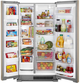 Whirlpool WRSA15SNHN 36 Inch Side-by-Side Refrigerator with Fingerprint ...