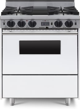 FiveStar WPN276W - 30 Inch Freestanding Dual Fuel Range with 4 Open Burners