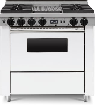 FiveStar WTN3397W - 36 Inch Freestanding Dual Fuel Range with 4 Sealed Burners