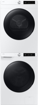 Samsung SAWADRE60BVBE01 - Stacked Washer & Dryer Set with Front Load Washer and Electric Dryer in White