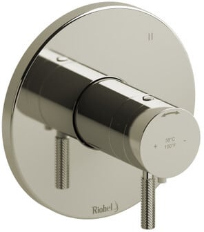 Rohl RIU™ TRUTM45KNPN - Riu™ Single Lever Handle Thermostatic & Pressure Balance Trim with 5 Functions and Knurled Handle in Polished Nickel