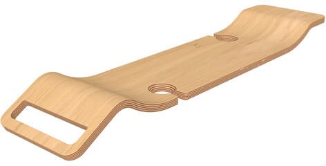 Rohl Tombolo TOM08OAK - Tombolo 8 Bathtub Rack with Wine Glass Holders - Oak