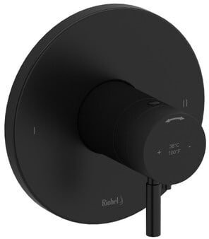 Rohl RIU™ TRUTM44BK - Riu™ Single Lever Handle Thermostatic & Pressure Balance Trim with 2 Functions (No Share) in Black