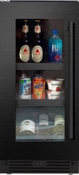 XO XOU15BCGBSL - 15 Inch Freestanding/Built-In Undercounter Beverage Center with 66 Can Capacity in Front View