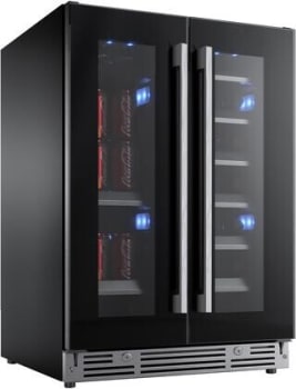 XO XOU24BWDDGB - 24 Inch Combo Beverage Center & Wine Cooler
