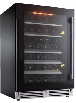 XO XOU24WDZGBL - 24 Inch Dual Zone Wine Cooler with 46 Bottle Capacity
