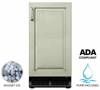XO XOUIM1585NOPA - 15" Undercounter Nugget Ice Maker - ADA Height - Factory Installed Drain Pump