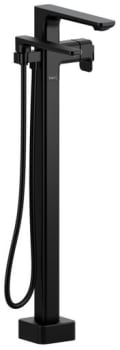Rohl Equinox™ TEQ39BK - Equinox™ Thermostatic Single Hole Floor Mount Tub Filler Trim in Black