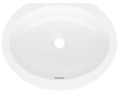 Rohl Kaali UBKAA46IO - 13 Inch Oval Undermount Bathroom Sink with Drain Hole Center