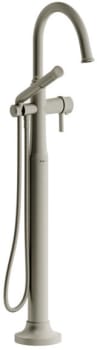 Rohl Momenti™ TMMRD39JBN - Momenti™ Thermostatic Single Hole Floor Mount Tub Filler Trim With C-Spout in Brushed Nickel