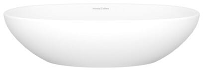Rohl Barcelona VBBAR48MSMNO - 11 Inch Oval Vessel Bathroom Sink with Drain Hole Center