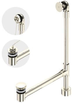 Rohl K-50 Series K50PN - Freestanding Bathtub Drain Kit For Above-Floor Installation Box in Polished Nickel