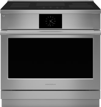 Monogram ZHP365ETVSS - 36 Inch Freestanding Professional Induction Smart Range with 5 Elements in Front View