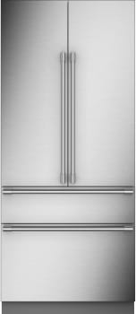 Monogram ZIP364IPVII - 36 Inch Premium Fully Integrated Panel Ready 4-Door French Door Smart Refrigerator with 20.1 cu. ft. Total Capacity in Statement Handle Kit View