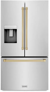 ZLINE Autograph Edition RSMZW36CB - 36 Inch Freestanding French Door Refrigerator