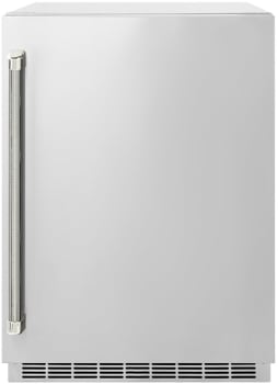 ZLINE Touchstone RBSOZST24KPN - ZLINE Autograph Edition 24 in. Touchstone 151 Can Beverage Fridge with Solid Stainless Steel Door and Polished Nickel Helix Handle (RBSOZ-ST-24-KPN) main image. 24 Inch Touchstone Beverage Center