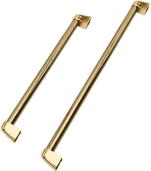 ZLINE Autograph Edition RBIVHZKG30 - ZLINE Autograph Edition 30 in. Built-In Refrigerator Helix Handles (Set of 2) in Polished Gold (RBIVHZ-K-G-30) main image. Built In Refrigerator Handles