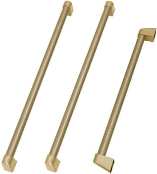 ZLINE Autograph Edition RBIVHZKCB36 - ZLINE Autograph Edition 36 in. Built-In Refrigerator Helix Handles (Set of 3) in Champagne Bronze (RBIVHZ-K-CB-36) main image. 36 in. Built-In Refrigerator Helix Handles