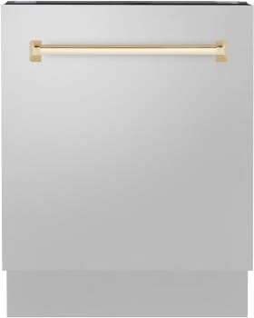 ZLINE Autograph Edition DWVZ30424G - 24 Inch Compact Built-In 3rd Rack Dishwasher with 15 Place Setting Capacity