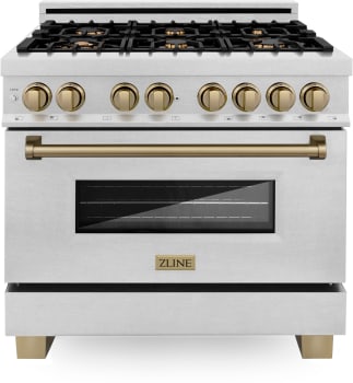 ZLINE Autograph Edition RASZSN36CB - 36 Inch Autograph Edition Dual Fuel Range with 6 Italian Burners