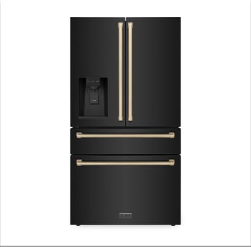 ZLINE Autograph Edition RFMZW36BSCB - 36 Inch Counter-Depth 4-Door French Door Refrigerator