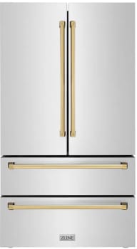 ZLINE Autograph Edition RFMZ36G - 36 Inch Counter-Depth 4-Door French Door Refrigerator