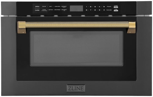 ZLINE Autograph Edition MWDZ1BSHKG - 1.2 Cu. Ft. Built-In Microwave Drawer