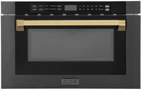 ZLINE Autograph Edition MWDZ1BSHG - 24 Inch Built-in Microwave Drawer