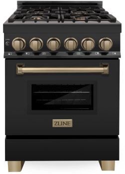 ZLINE Autograph Edition RABZ24CB - 24 Inch Autograph Edition Dual Fuel Range with 4 Italian Burners