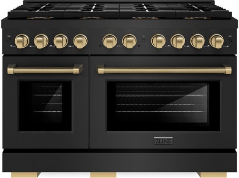 ZLINE PSDRBZ48KCB - 48 Inch Pro-Style Dual Fuel Range
