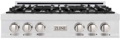 ZLINE RTS36 - ZLINE 36 in. Classic Gas Rangetop with 6 Burners and Porcelain Cooktop in Satin Stainless Steel (RTS-36) main image. 36 in. Classic Gas Rangetop with 6 Burners and Porcelain Cooktop