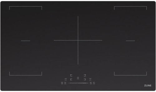 ZLINE FCIND36 - ZLINE 36 in. Induction Cooktop with Anti-Scratch Glass and 5 Elements (FCIND-36) top-down, above cooking surface. Induction Cooktop with 5 Elements