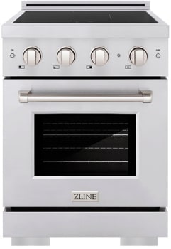 ZLINE Paramount SINR24 - ZLINE 24 in. 3.2 cu. ft. Paramount Induction Range with 3 Element Cooktop and Electric Convection Oven in Stainless Steel (SINR24) 24 Inch Freestanding Induction Range