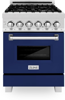 ZLINE RASBG24 - 24 Inch Freestanding Professional Dual Fuel Range with 4 Sealed Italian Burners