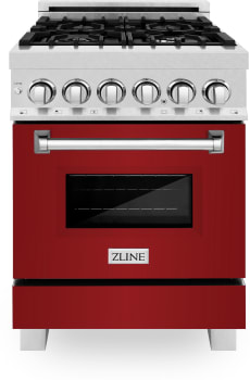 ZLINE RASRG24 - 24 Inch Freestanding Professional Dual Fuel Range with 4 Sealed Italian Burners