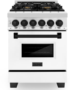 ZLINE Autograph Edition RAZWM24MB - 24 Inch Pro-Style Dual Fuel Range