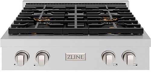 ZLINE PSRT30 - ZLINE 30 in. Paramount Gas Rangetop with 4 Burner DuoPro Cooktop in Stainless Steel (PSRT30) front. 30 Inch Gas Rangetop with 4 Sealed Burners