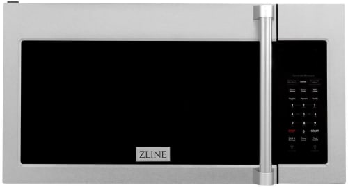 ZLINE MWOOTRH30SS - ZLINE 30 in. 1.5 cu. ft. Over-The-Range Convection Microwave Oven in Satin Stainless Steel with Traditional Handle and Sensor Cooking (MWO-OTR-H-30-SS) front. 30 in. 1.5 cu. ft. Over-The-Range Convection Microwave Oven