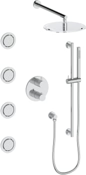 ZLINE EMBYSHST3CH - Emerald Bay Thermostatic Shower System with 2.0/1.5 GPM Flow Rate